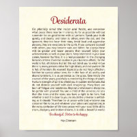 Desiderata-Druck | Desiderata-Kunst