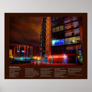 Desiderata - East Sutton Harbour by Night Poster