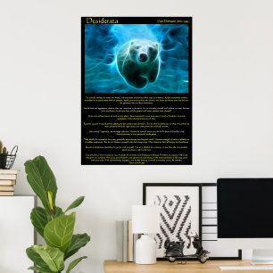 Desiderata Electricity Bear Posters Poster