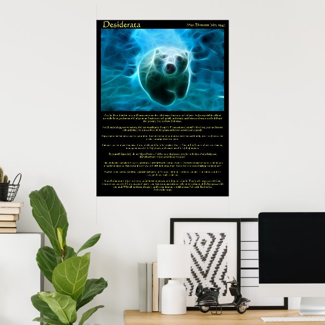 Desiderata Electricity Bear Posters Poster (Heimbüro)