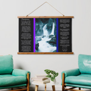 DESIDERATA Felsenwasser Wandteppich Mit Holzrahmen