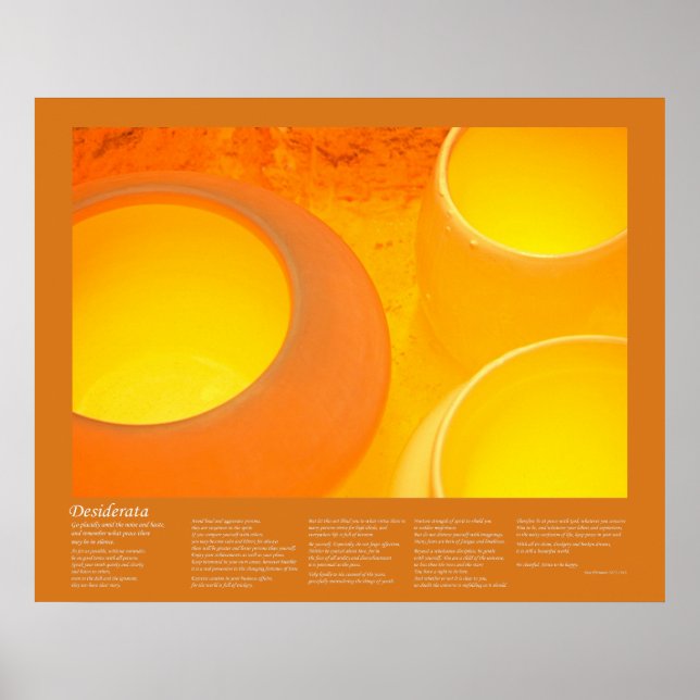 Desiderata - feuerverzinkte Tonkäfige Kühlung in O Poster (Vorne)