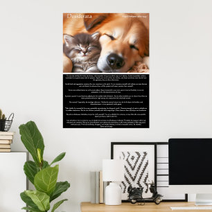 Desiderata Friedliche Gesellschaft: Kitten und Hun Poster
