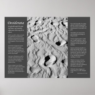 Desiderata - Fußabdrücke im Sand Poster