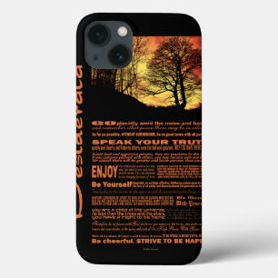 Desiderata-Gedicht-Abends-Sonnenuntergang-Baum Case-Mate iPhone Hülle