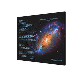 Desiderata-Gedicht - abgehaltener Spiralarm NGC Leinwanddruck