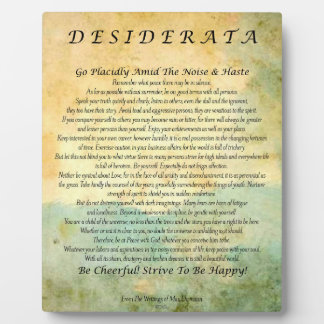 Desiderata Gedicht auf dem Wasserfarbenwald Fotoplatte