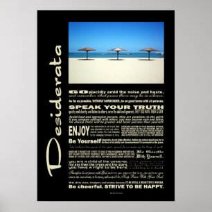 Desiderata Gedicht Dream It Live It Beach Poster