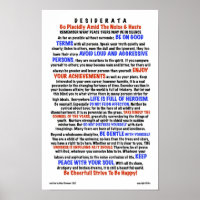 DESIDERATA Gedicht=Max Ehrmann=LIFE-Version