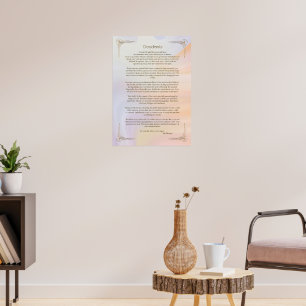 Desiderata Gedicht von Max Ehrmann Poster
