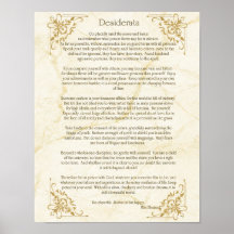 Desiderata Gedicht von Max Ehrmann Poster