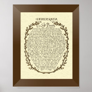 DESIDERATA Gedicht von Max Ehrmann Poster