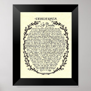 DESIDERATA Gedicht von Max Ehrmann Poster
