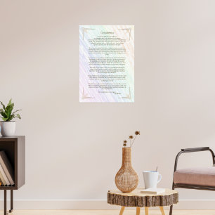 Desiderata Gedicht von Max Ehrmann Poster