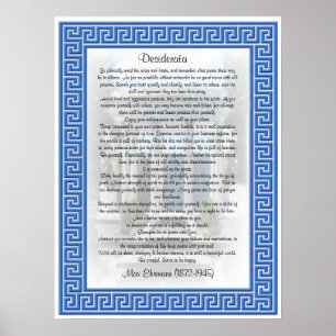 Desiderata "gewünschte Dinge" Poster