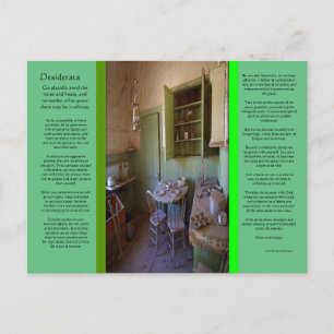 DESIDERATA Ghost Room Postkarte