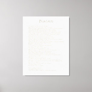 Desiderata Golden Abalone ArtbrushUI Typografie Leinwanddruck