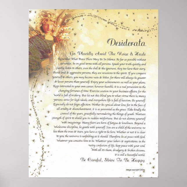 DESIDERATA Guardian Angel Poster (Vorne)