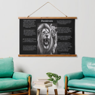 Desiderata: Harmonie in der Wildnis Wandteppich Mit Holzrahmen