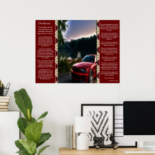 Desiderata Hot Red Car Posters Poster