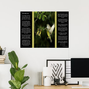 Desiderata Hummingbird Posters 2 Poster