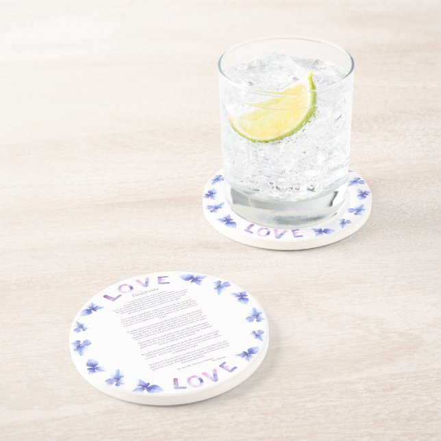 Desiderata Hydrangea von Max Ehrmann Getränkeuntersetzer (Seite)