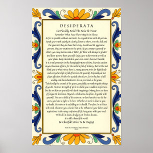 Desiderata im Art Deco Poster