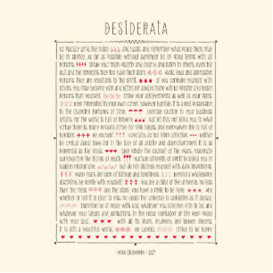 Desiderata-inspirierend Gedicht Fotoskulptur Magnet