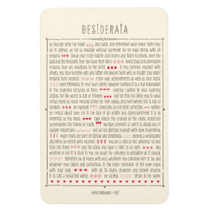 Desiderata-inspirierend Gedicht Magnet