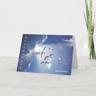 Desiderata, inspirierendes Gedicht über das Leben Karte