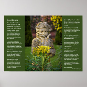 Desiderata - Junge mit Spring Posy, Gartenstatue Poster