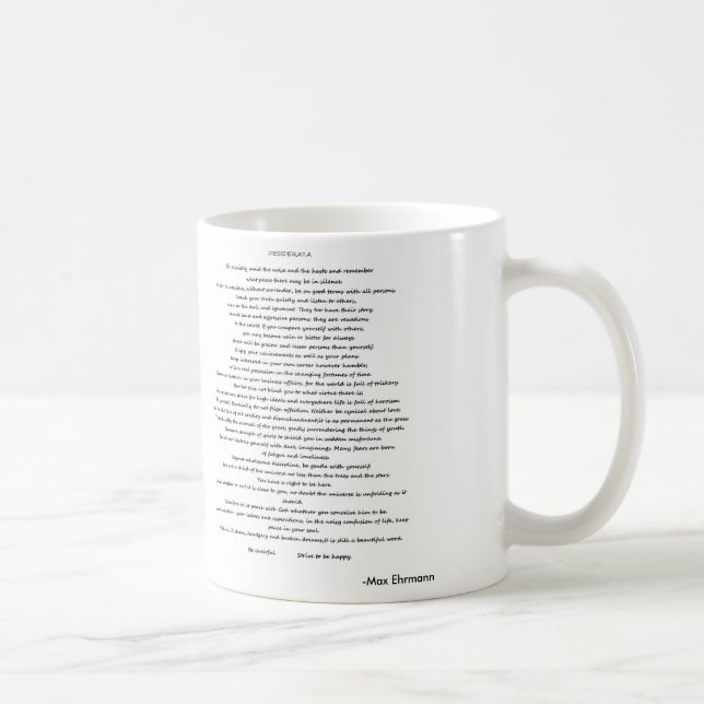 DESIDERATA MAX EHRMANN CUSTOM TASSE (Rechts)
