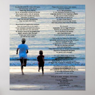 Desiderata Max Ehrmann platiniert Poster
