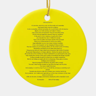 DESIDERATA MAX ERHMANN KERAMIK ORNAMENT