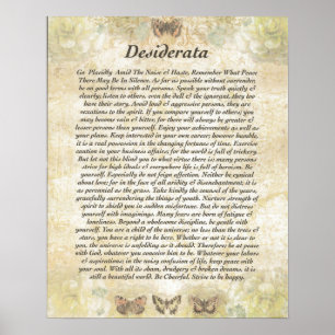 DESIDERATA mit netten Schmetterlingen Poster