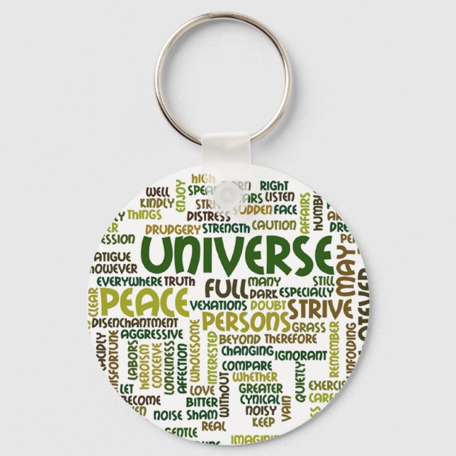 Desiderata Motivierend Gedichtworte Keyring Schlüsselanhänger (Vorderseite)