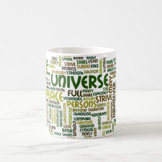 Desiderata-motivierend Wort-Wolken-Schale Tasse