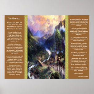Desiderata Mountain View Poster
