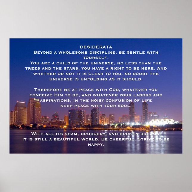 DESIDERATA Night City Posters Poster (Vorne)