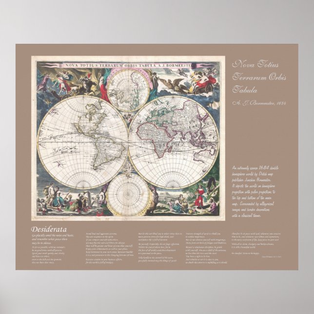 Desiderata - Nova Totius Terrarum Orbis Tabula Poster (Vorne)