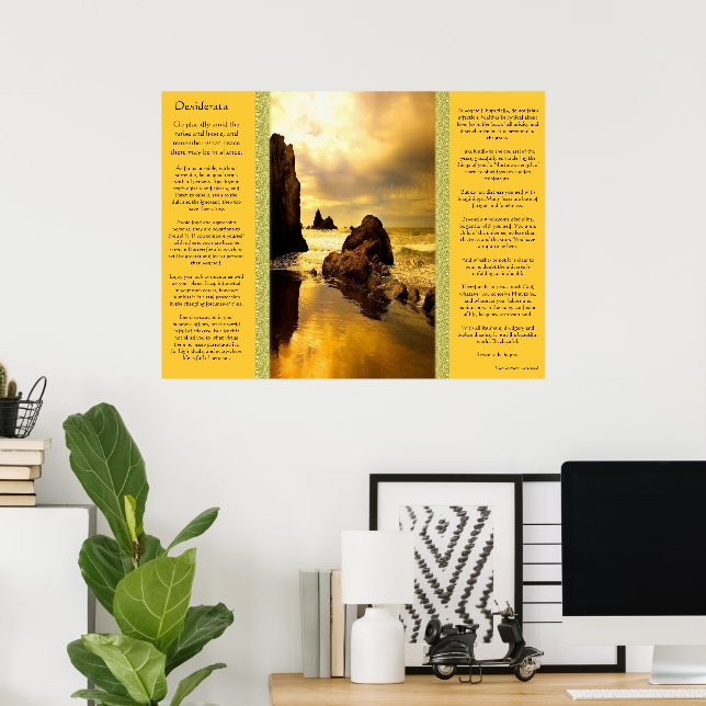 Desiderata Ocean Rock Posters Poster (Heimbüro)