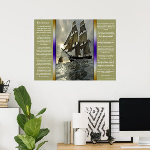 Desiderata Ocean Sail Boat Posters Poster