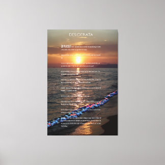 DESIDERATA Pacific Sunset Leinwanddruck