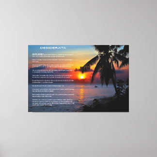 DESIDERATA Paradies Leinwanddruck
