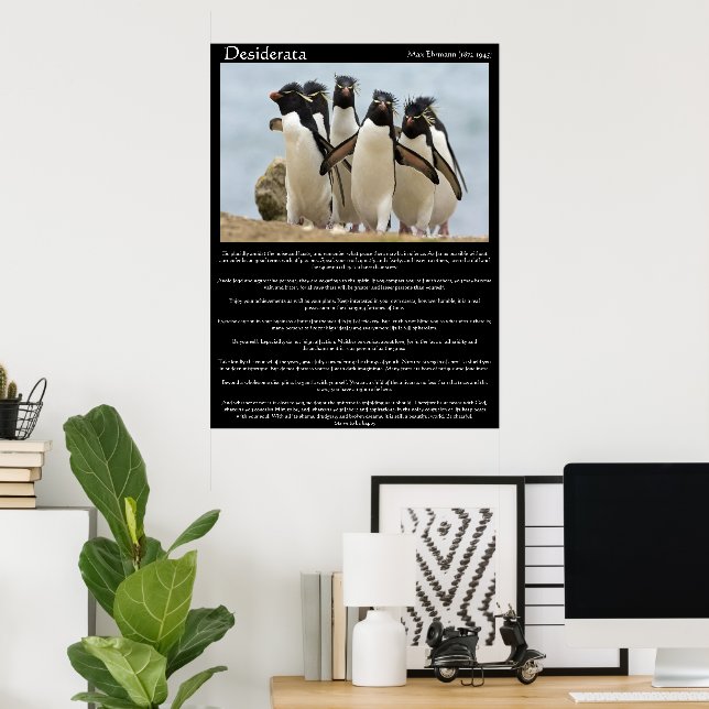 Desiderata Penguins Walking Posters Poster (Heimbüro)