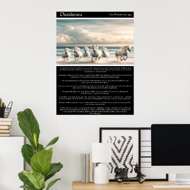 Desiderata: Pferde der Sunset Shore Poster (Heimbüro)