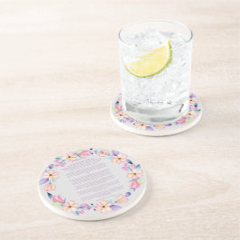 Desiderata Pink, Lila Blumenstrauß Getränkeuntersetzer