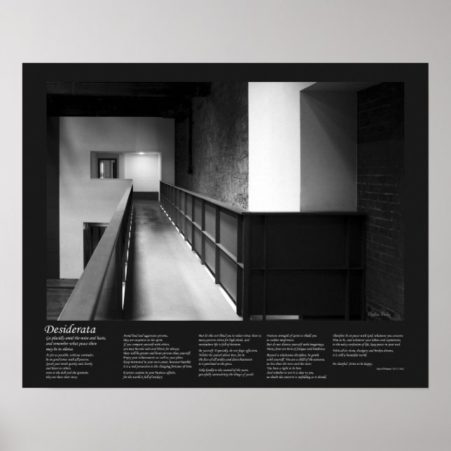 Desiderata Poem - Architektur Poster (Vorne)