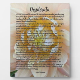 Desiderata Poem Blush Pink Dahlia Bloom Fotoplatte