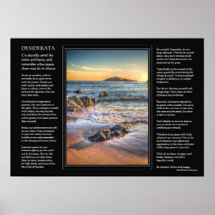 Desiderata poem - Burgh Island from Bantham Poster